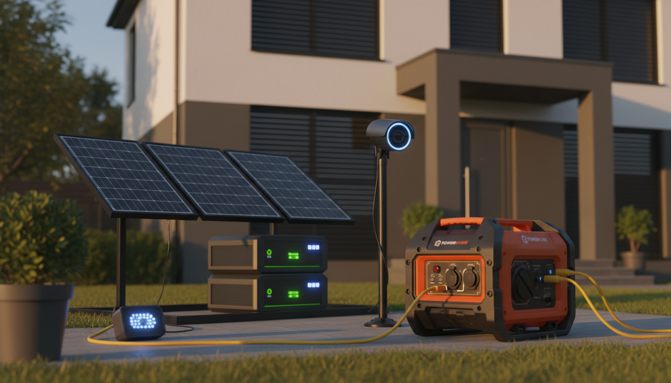 Backup power solutions for emergency security preparedness during outages