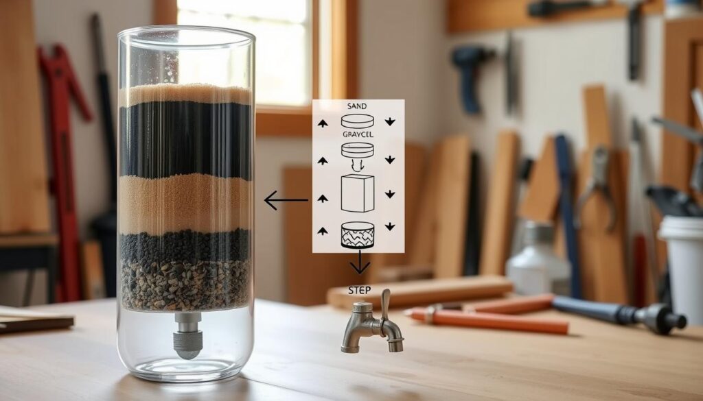 Gravity Water Filter Design with spigot installation
