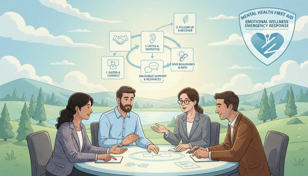 Mental Health First Aid emotional wellness emergency response framework