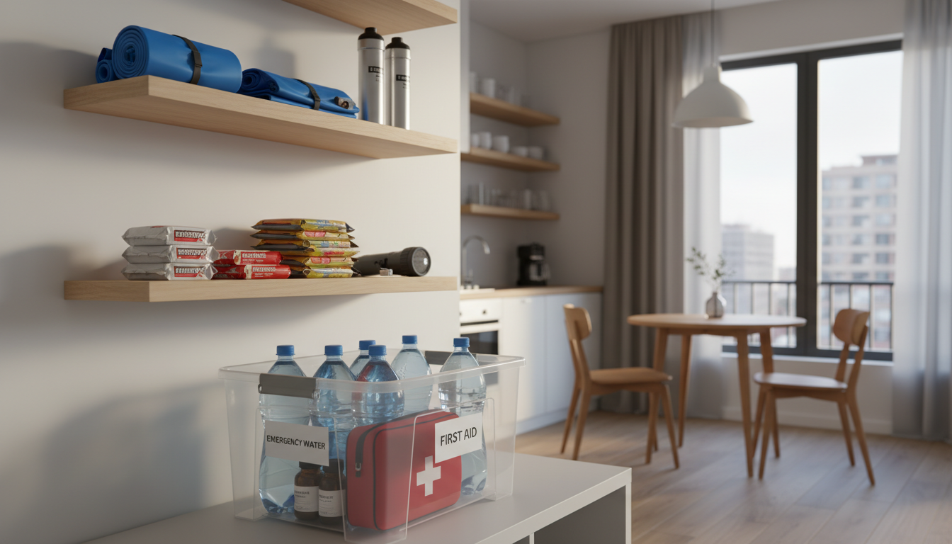 apartment emergency water kit storage solutions