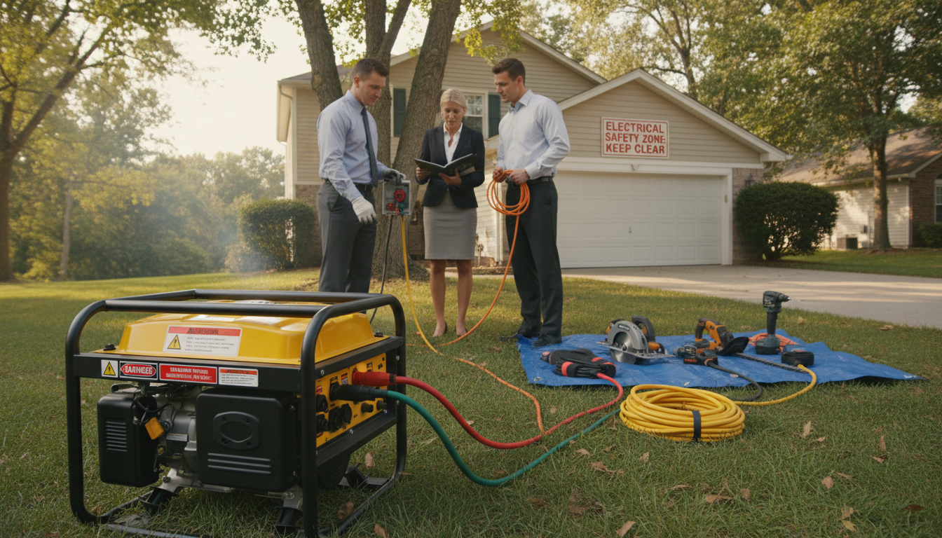 electrical safety with generators and proper connection methods