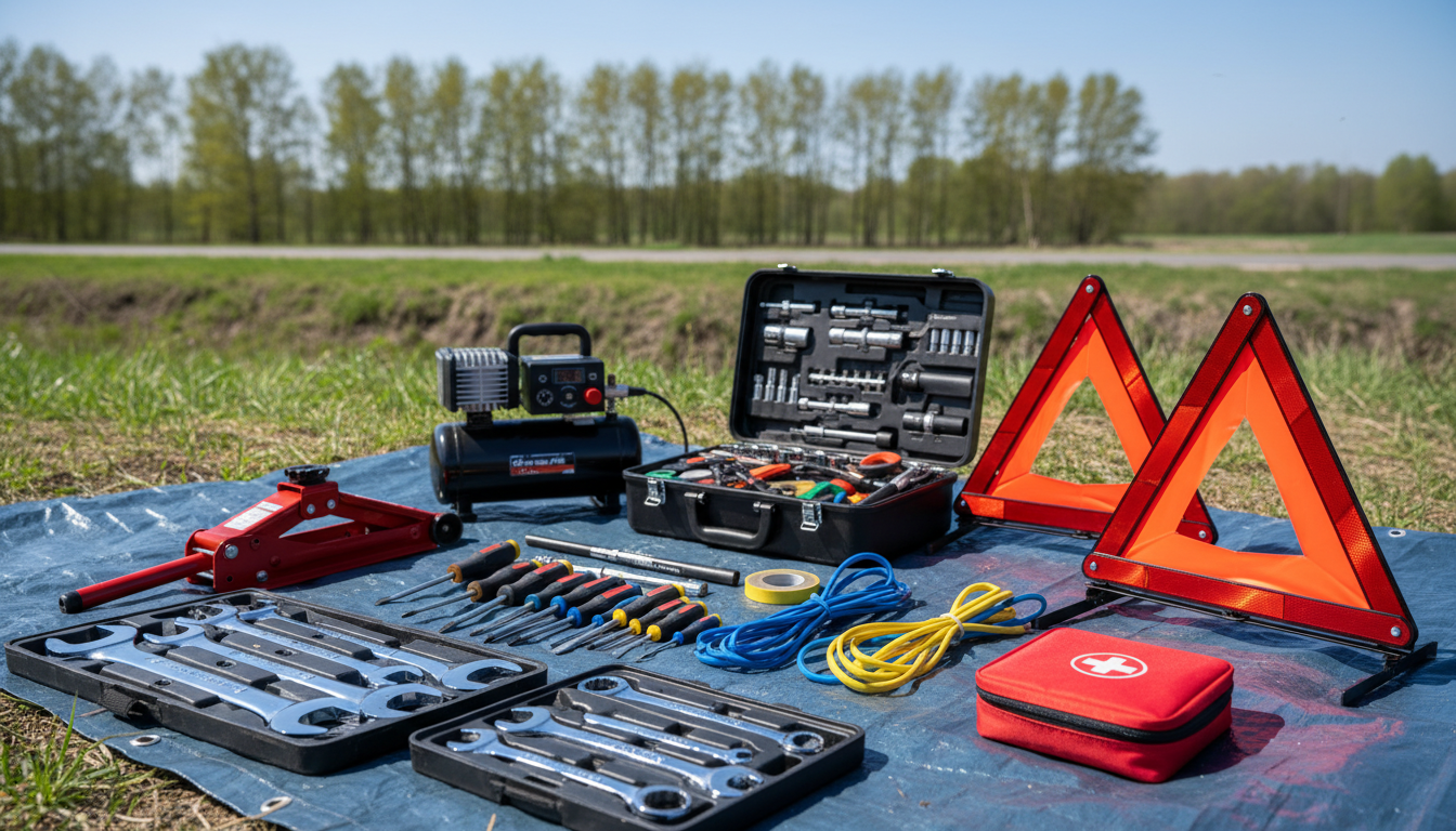 emergency roadside car repair tools and supplies