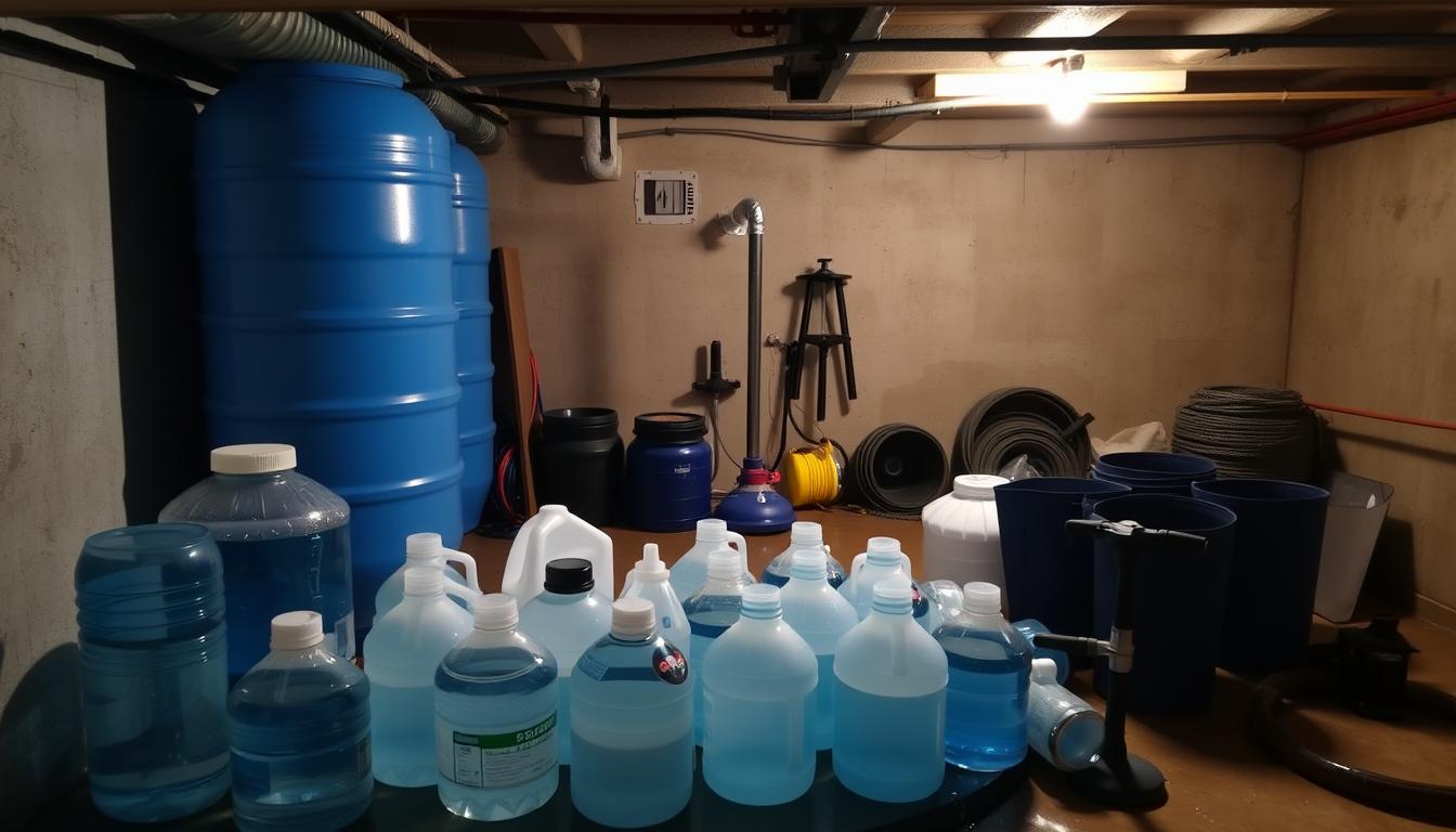 emergency water sources in basement and crawl space