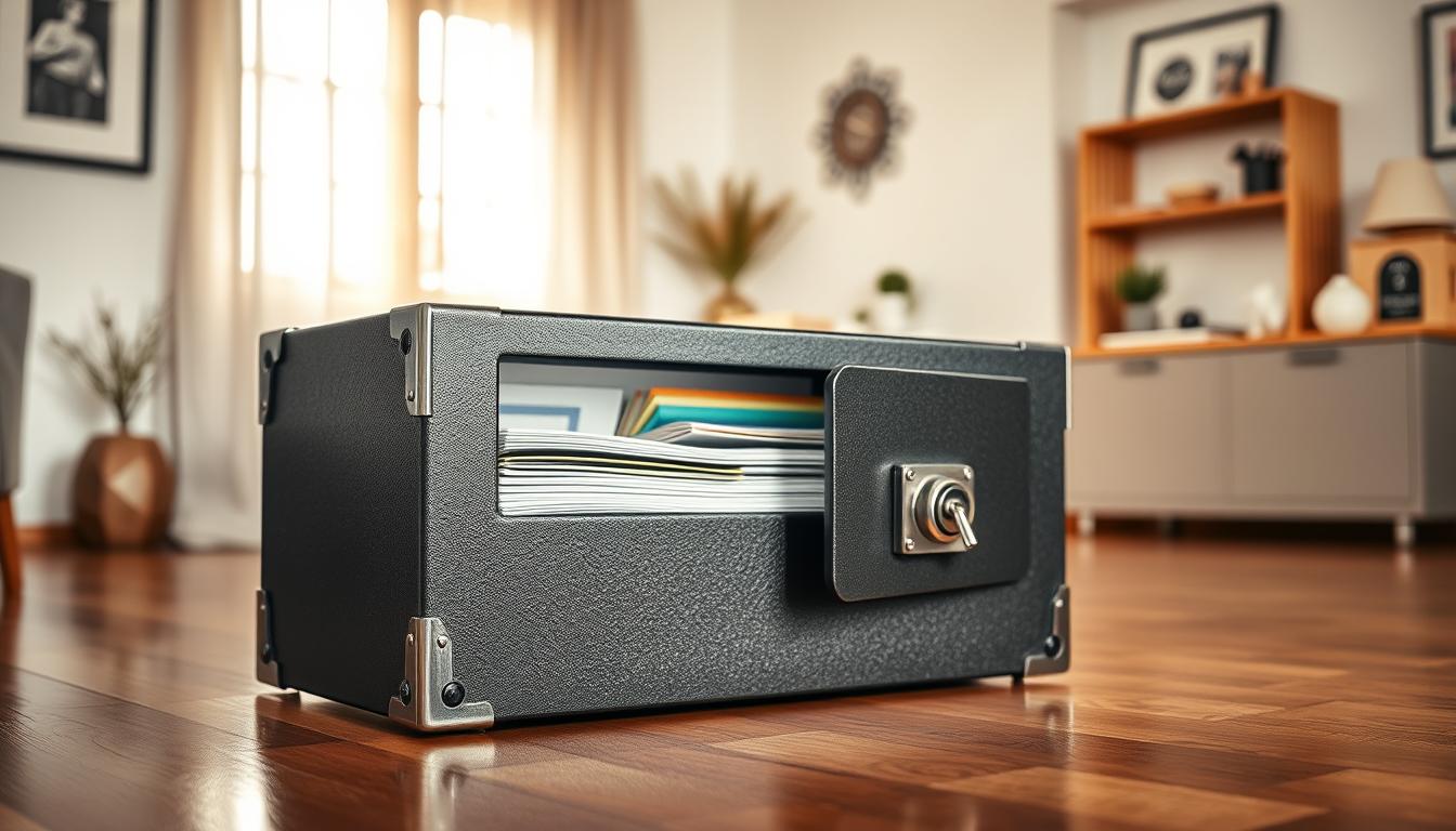 fireproof and waterproof document storage chest for home protection