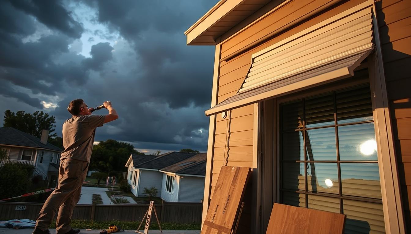 hurricane window preparation with storm shutters