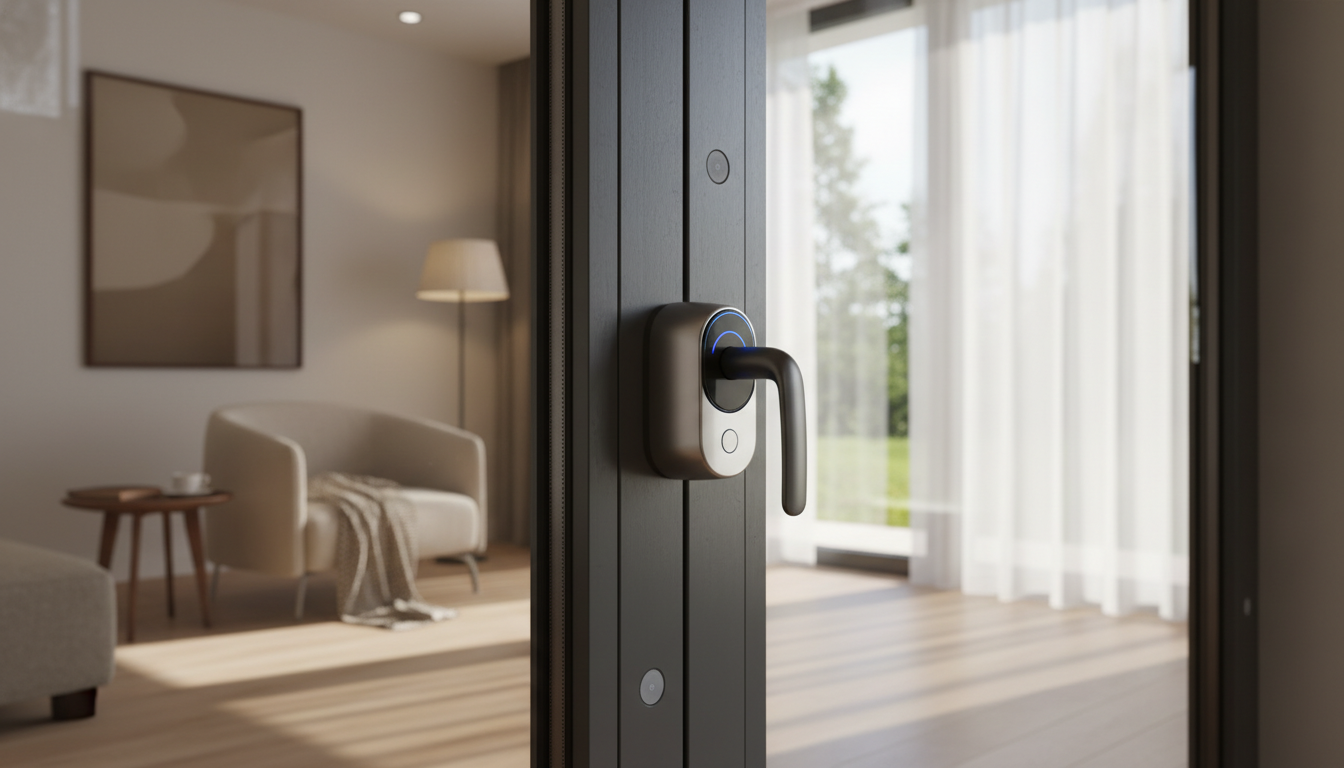 smart window security system with motion sensors and locks