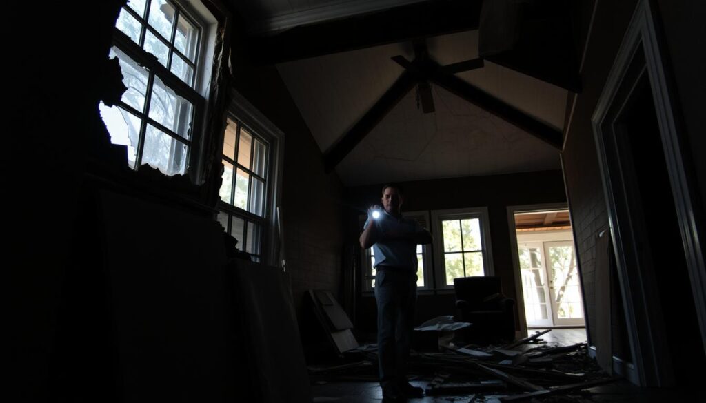 structural damage signs in residential storm damage inspection