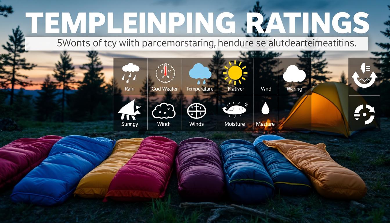 temperature ratings for sleeping bags in various weather conditions